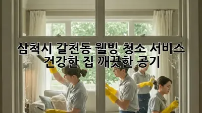 삼척시 갈천동 웰빙 청소 서비스: 건강한 집, 깨끗한 공기